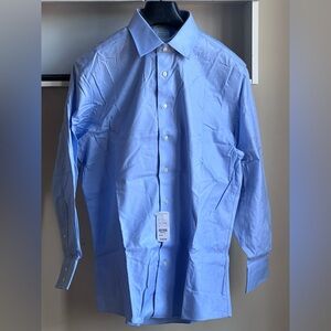 NWT Brooks Brothers Milano Fit Light Blue Men’s Dress Shirt Size 16.5-32